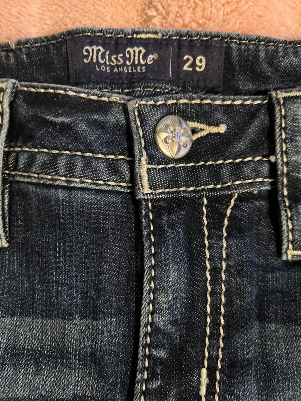 Miss Me Faded Indigo Stretch Denim Shorts - Picture 2 of 7
